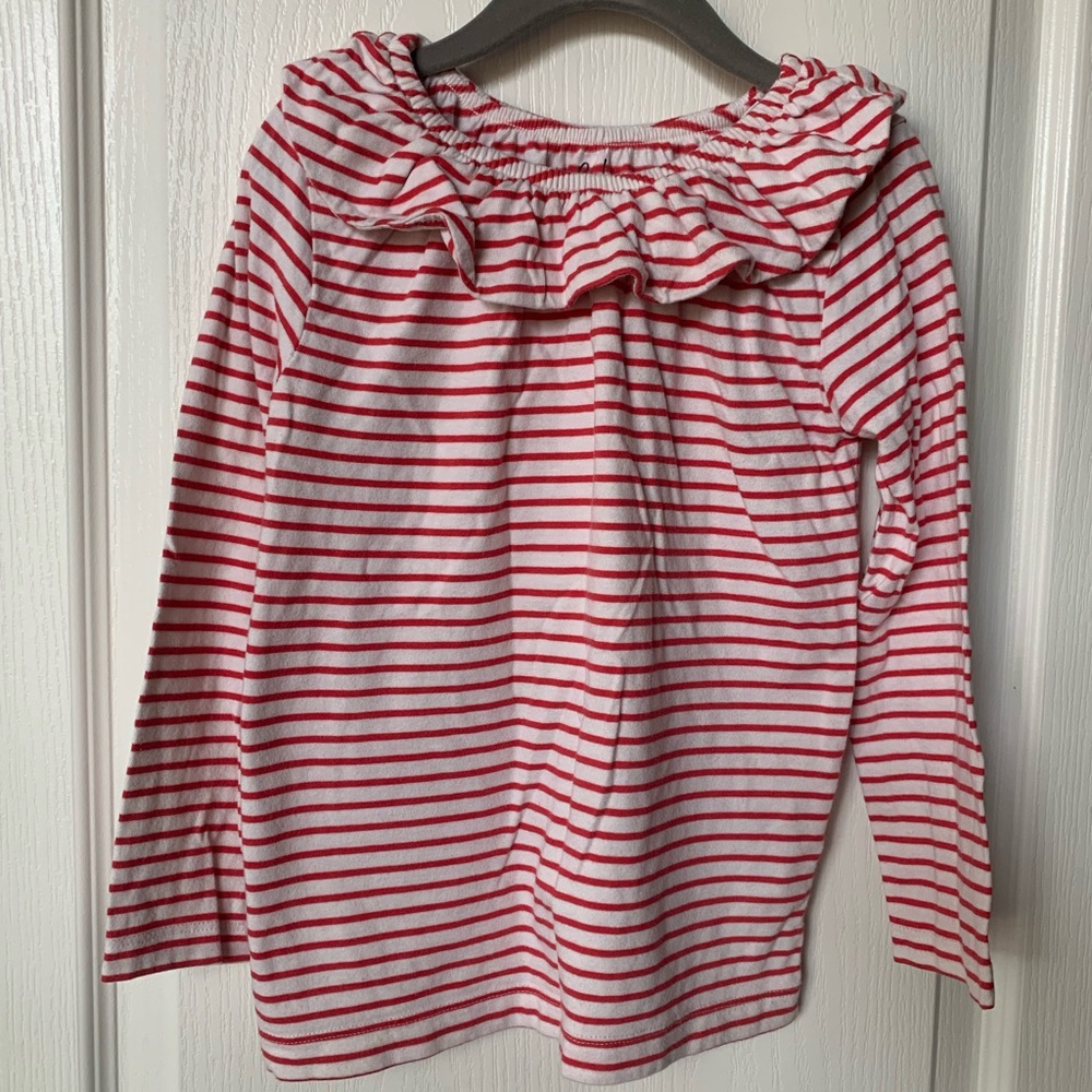 Mini Boden girls ruffled collar knit top